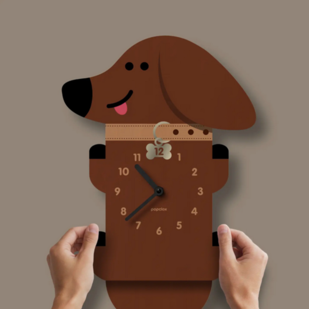 Wiener Dog Pendulum Clock -wood
