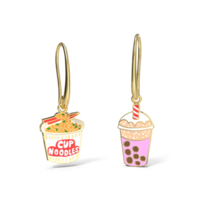 Hanging Earrings - Ramen and Boba