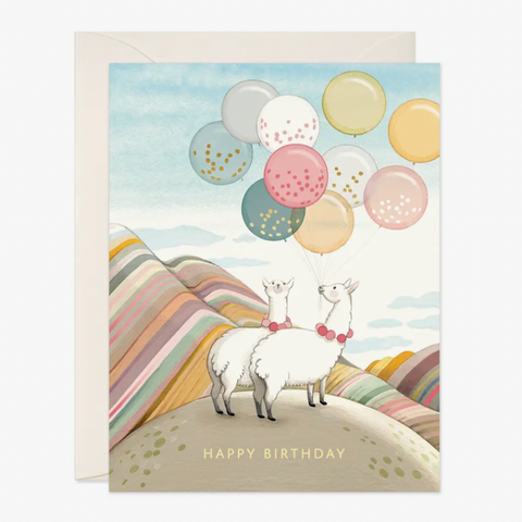 Llamas Birthday Card -birthday