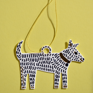 Dog Letterpress Die Cut Decoration -Louise Lockhart Letterpress Die Cut