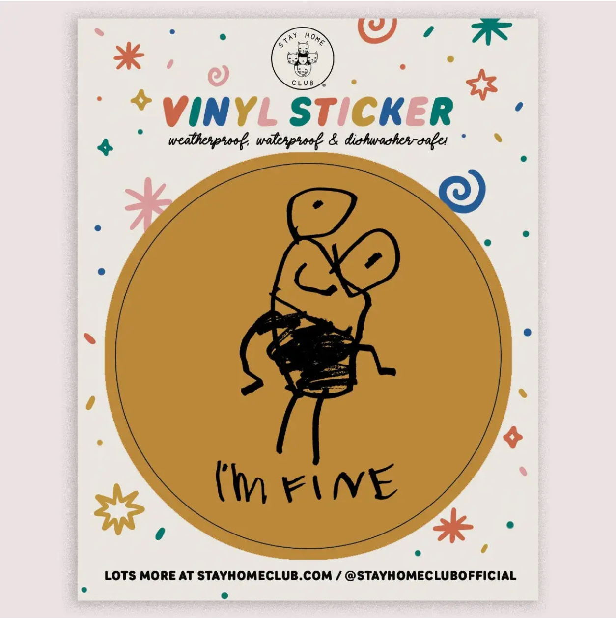 I'm Fine Vinyl Sticker