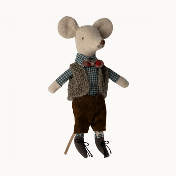 Vest, Pants and Butterfly Tie for grandpa mouse