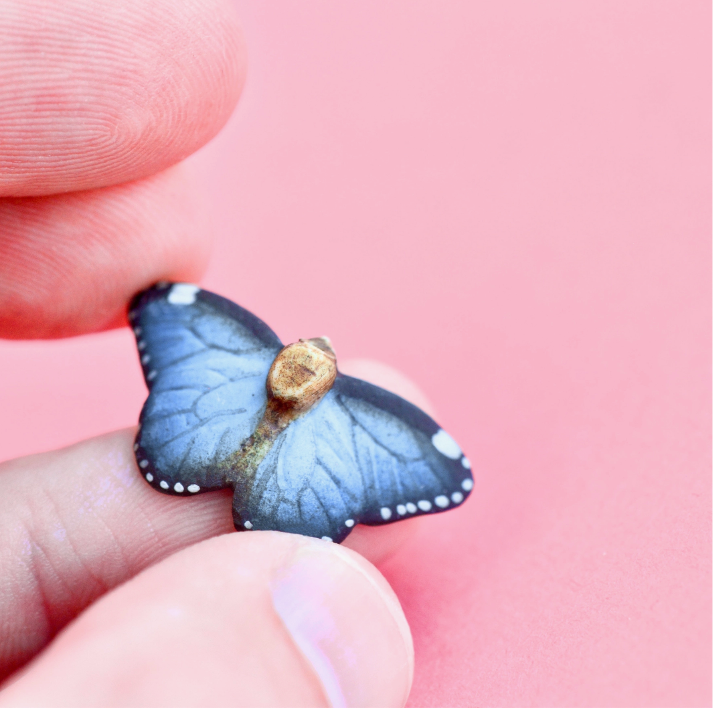 Blue Butterfly Necklace