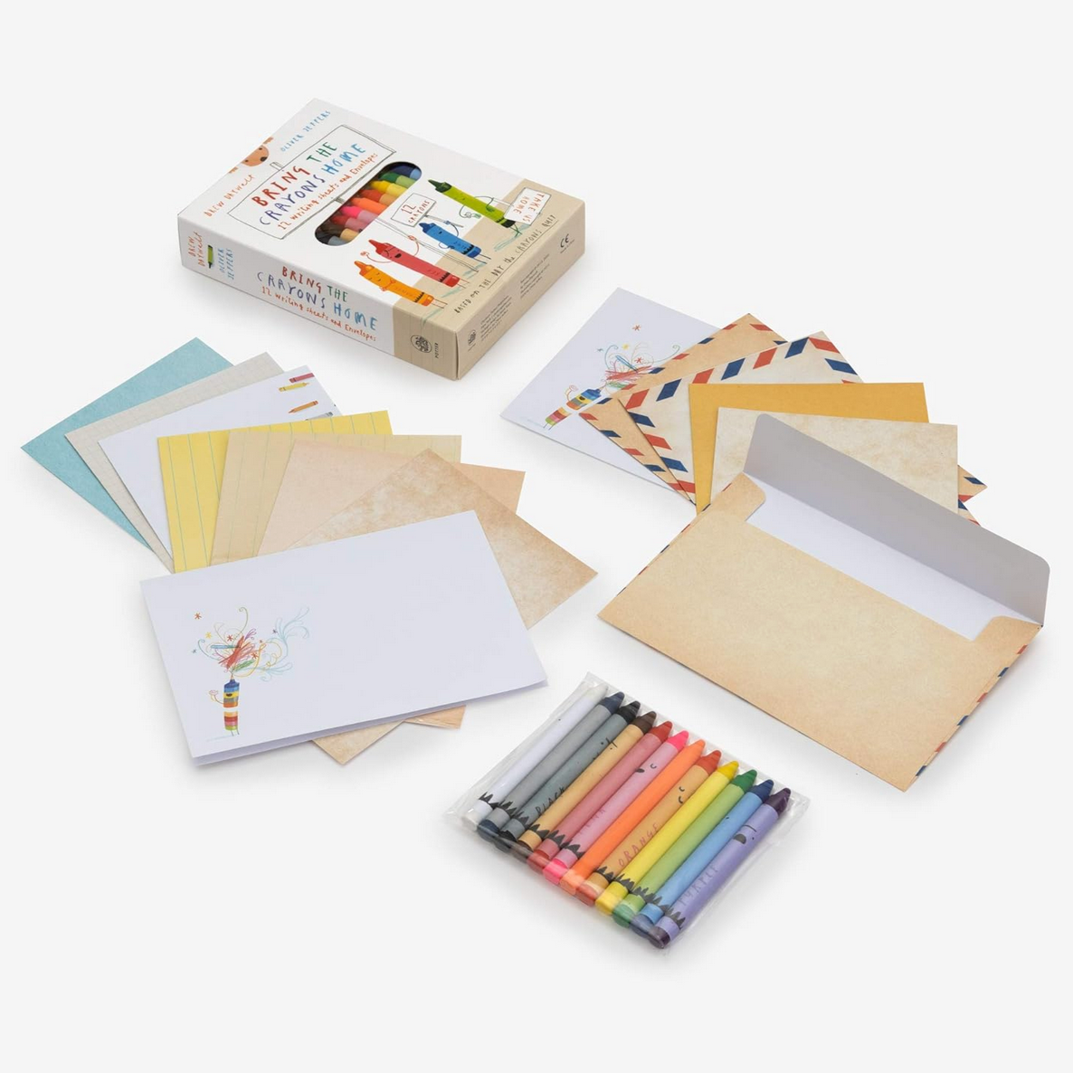 Bring the Crayons Home: A Box of Crayons, Letter-Writing Paper, and Envelopes