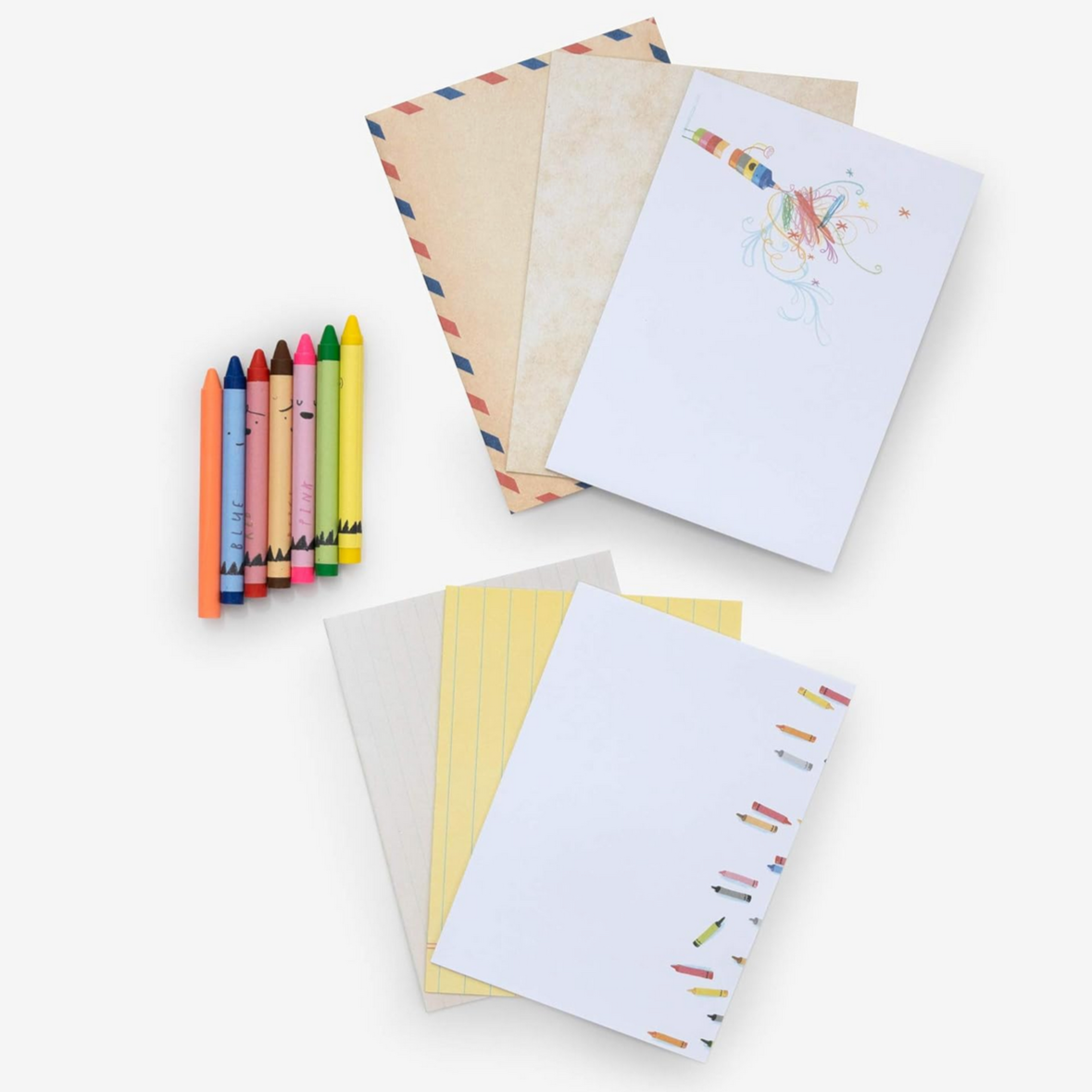 Bring the Crayons Home: A Box of Crayons, Letter-Writing Paper, and Envelopes