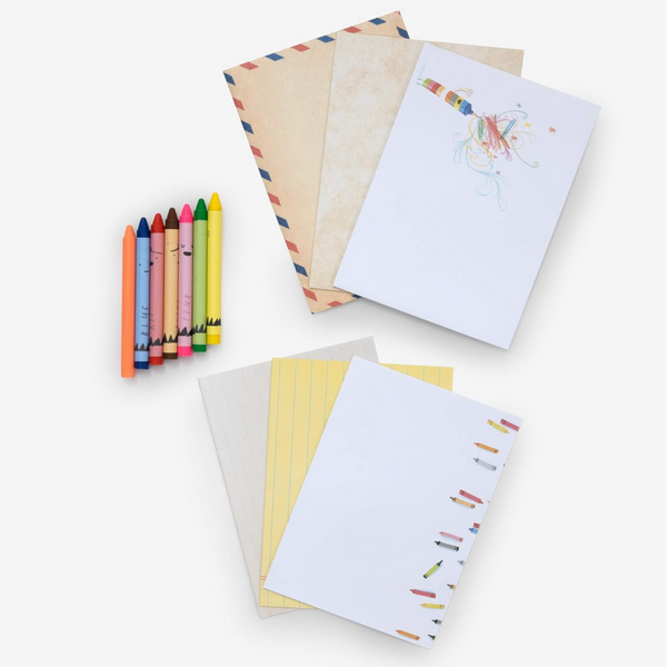 Bring the Crayons Home: A Box of Crayons, Letter-Writing Paper, and Envelopes (3-7yrs)