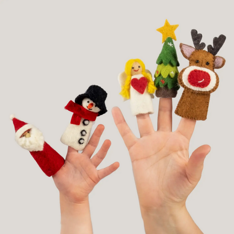 Felt Christmas Finger Puppets