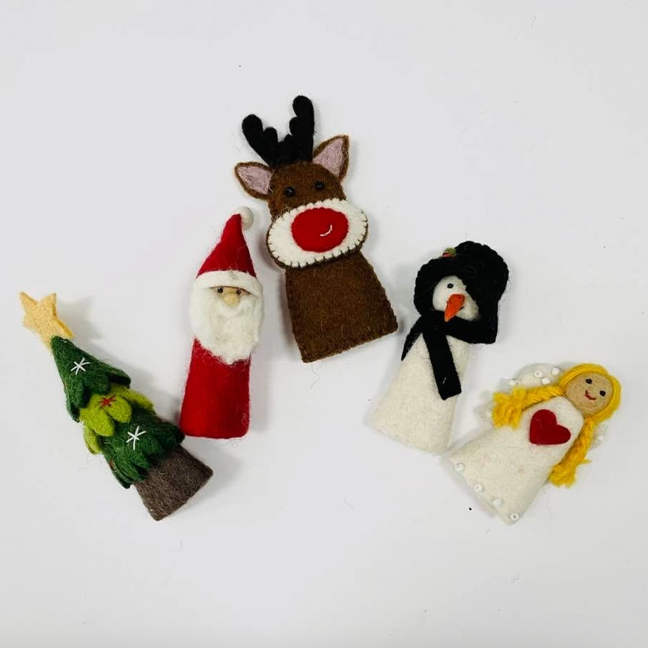 Felt Christmas Finger Puppets