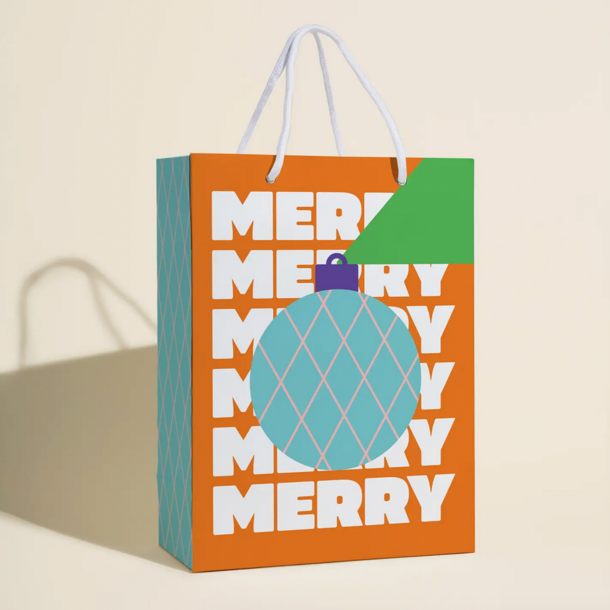 Merry Christmas Tree & Ornaments Gift Bag