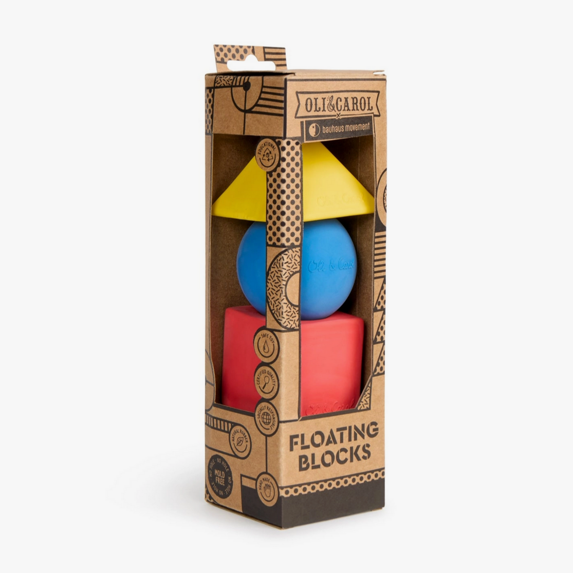 Bauhaus Floating Blocks, Primary Colors Teether