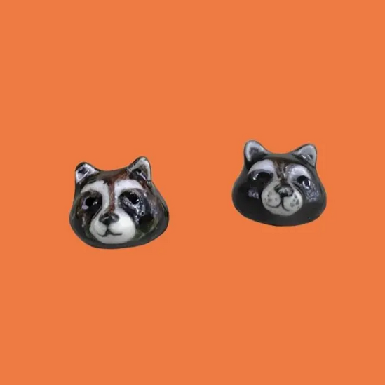 Raccoon Earrings