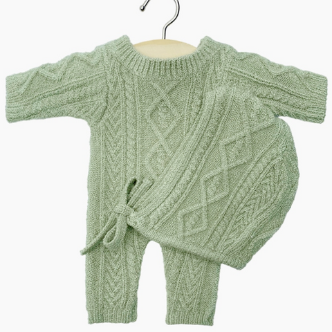 Baby Dolls – Green Tea Lino Knitting Set -28cm/11in
