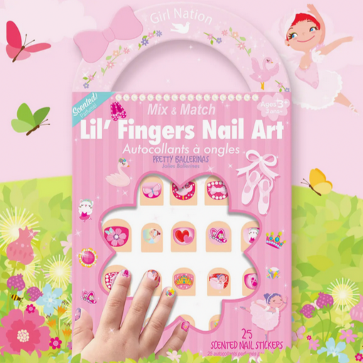 Lil' Fingers Nail Art | Pretty Ballerinas Nail Stickers (3-7yrs)