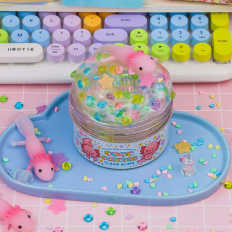 Baby Axolotl Clear Slime Putty