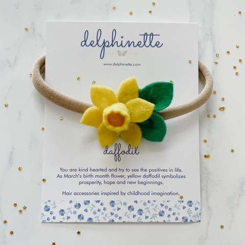 Daffodil Baby Headband -March