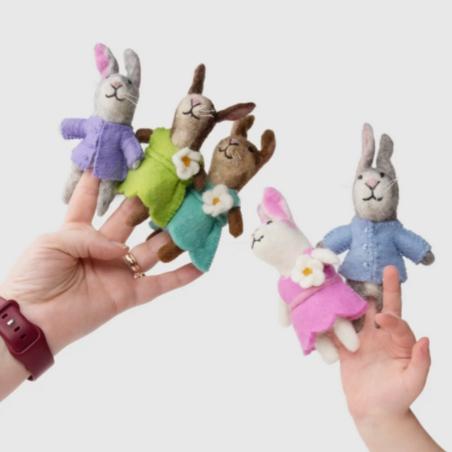 Felt Bunny Finger Puppets