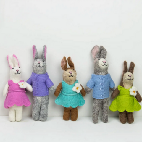 Felt Easter Bunny Dolls