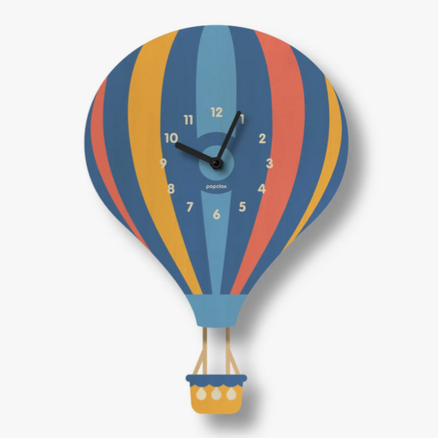 Hot Air Balloon Pendulum Clock -wood