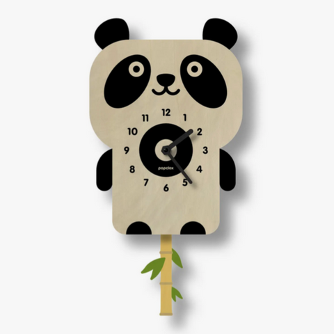 Panda Pendulum Clock -wood