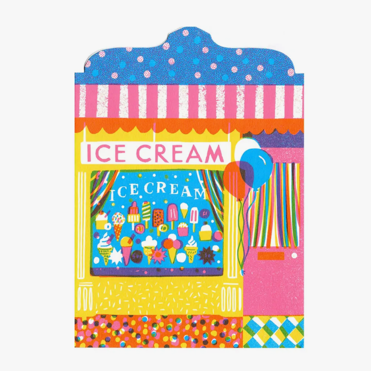 Ice Cream Shop Die Cut Card - Louise Lockhart