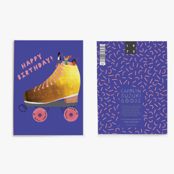 Golden Skater - Birthday Card -Carolyn Suzuki- birthday