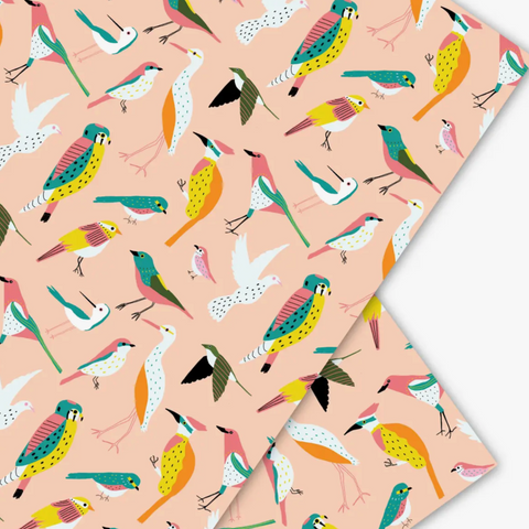 Birds Gift Wrap -Carolyn Suzuki -single sheet