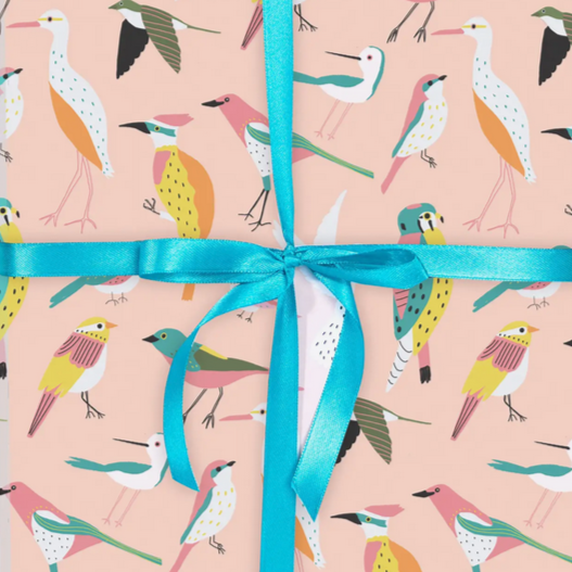 Birds Gift Wrap -Carolyn Suzuki -single sheet