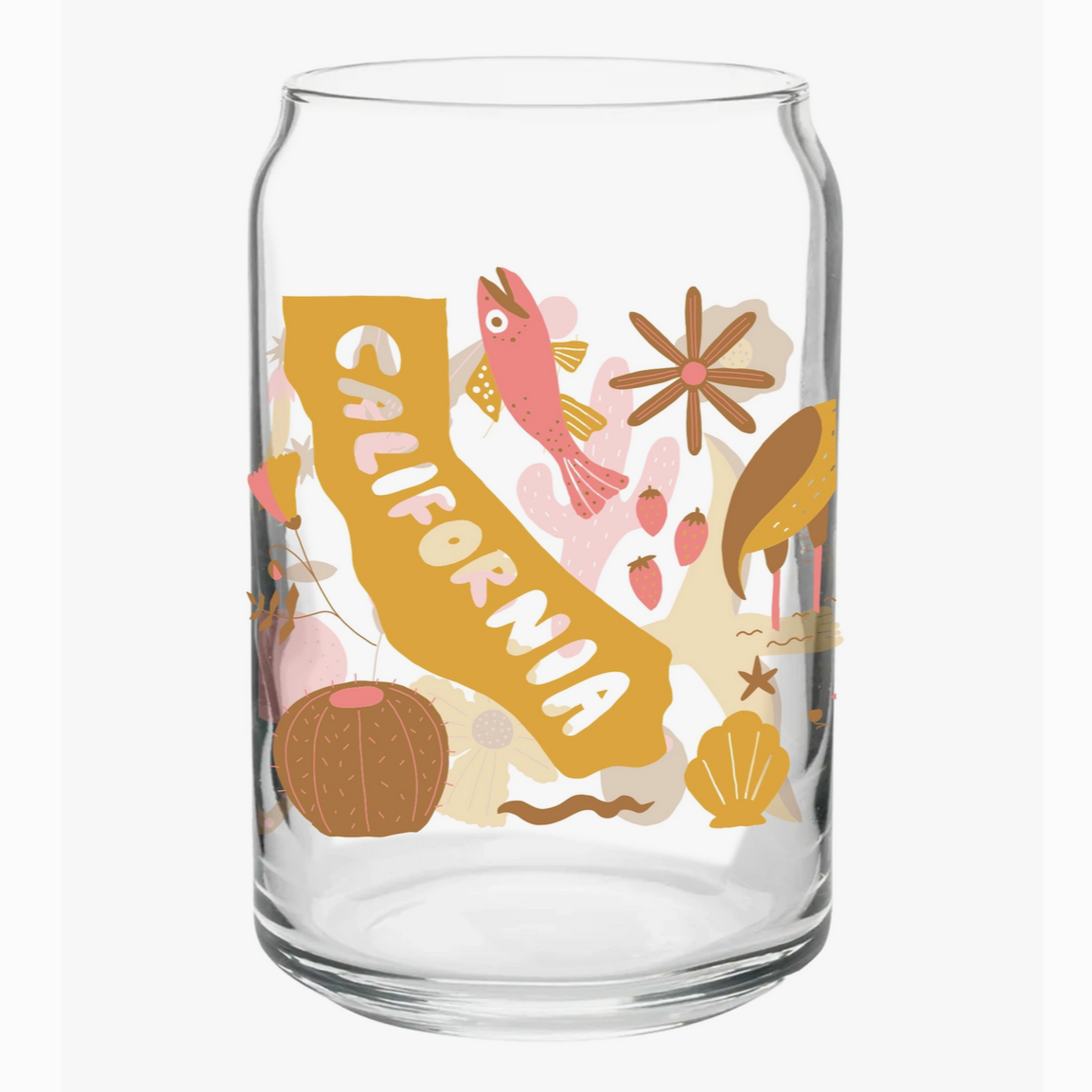 State of California Beer Can Glass -Carolyn Suzuki