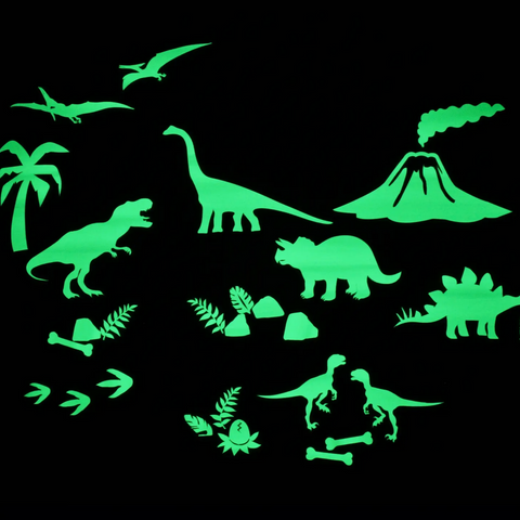 Dino World -glow stickers (set)