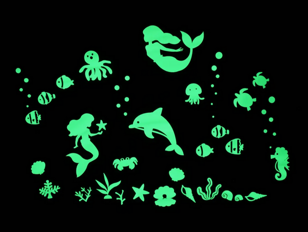 Under the Sea -glow stickers set