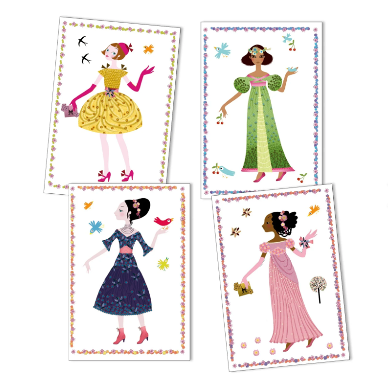 Paper Dolls Dresses Through the Seasons Stickers