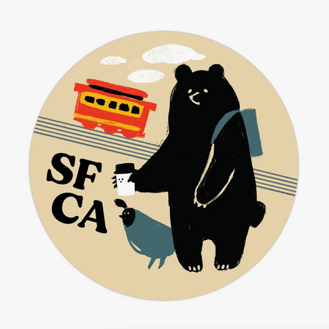San Francisco Bear Vinyl Sticker