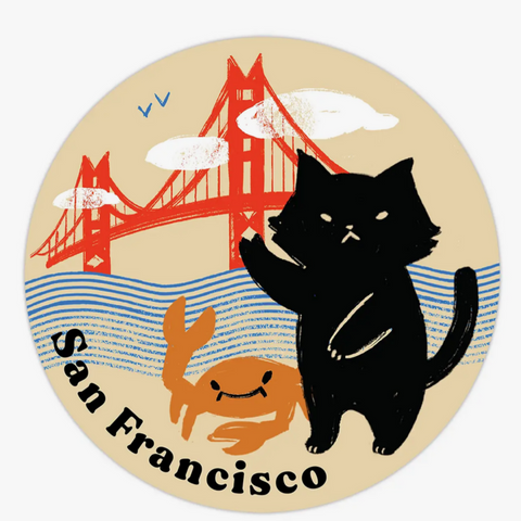 San Francisco Cat Vinyl Sticker