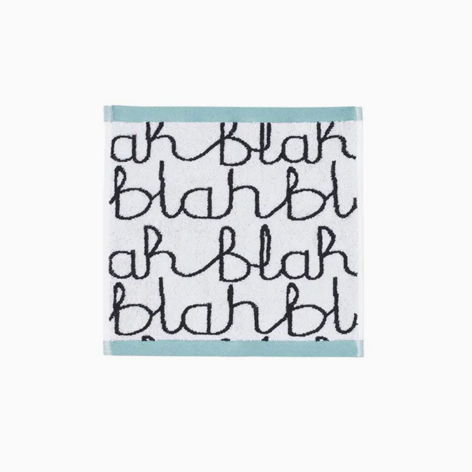 Blah Blah Face Towel ( Wash Cloth) -Donna Wilson