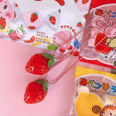Pop Cutie Strawberry Necklace Kids