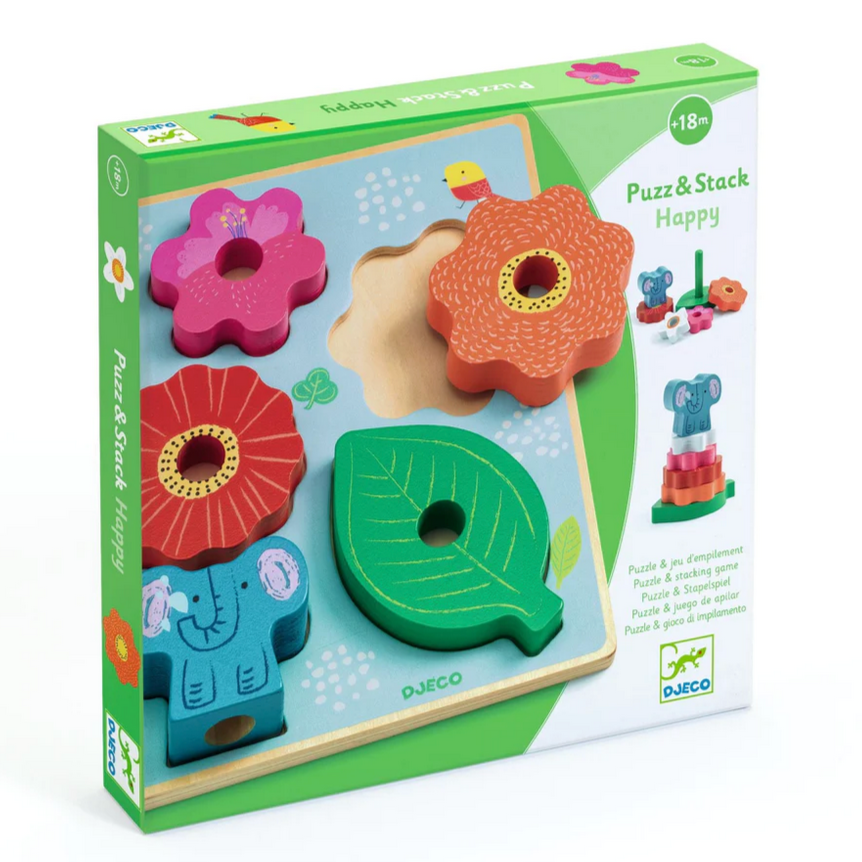 Puzz & Stack Happy  Wooden Puzzle