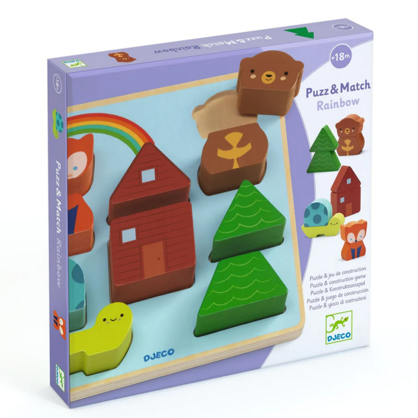 Puzz & Match Rainbow Wooden Puzzle