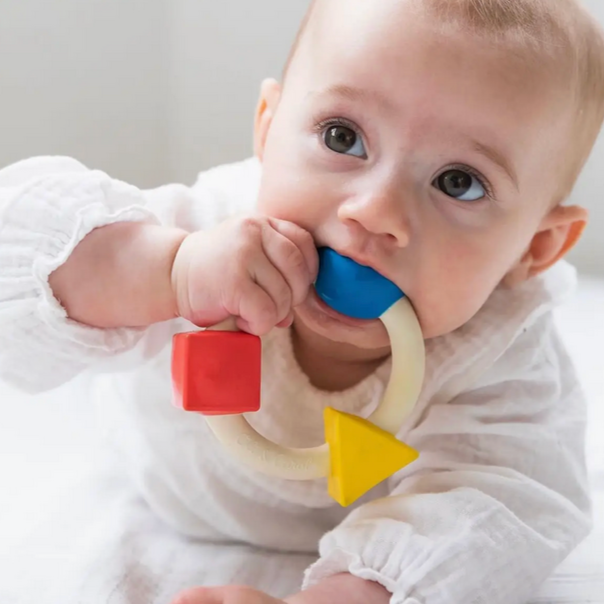 Bauhaus Teething Ring -primary colors