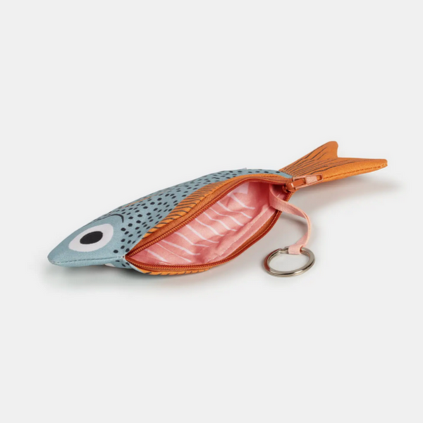 Sweeper Fish Pouch & Keychain -aqua