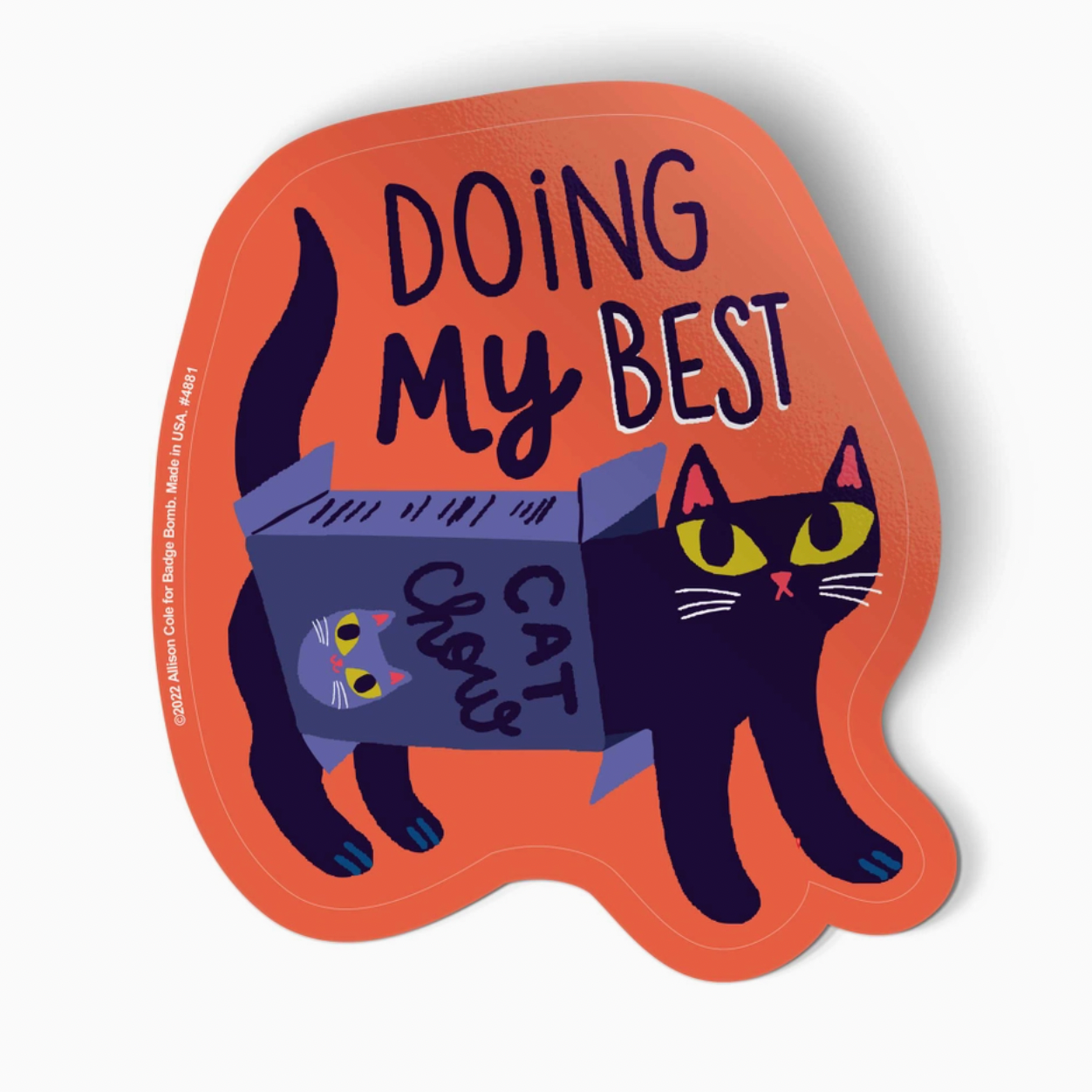 Doing My Best Cat Cereal Box Sticker