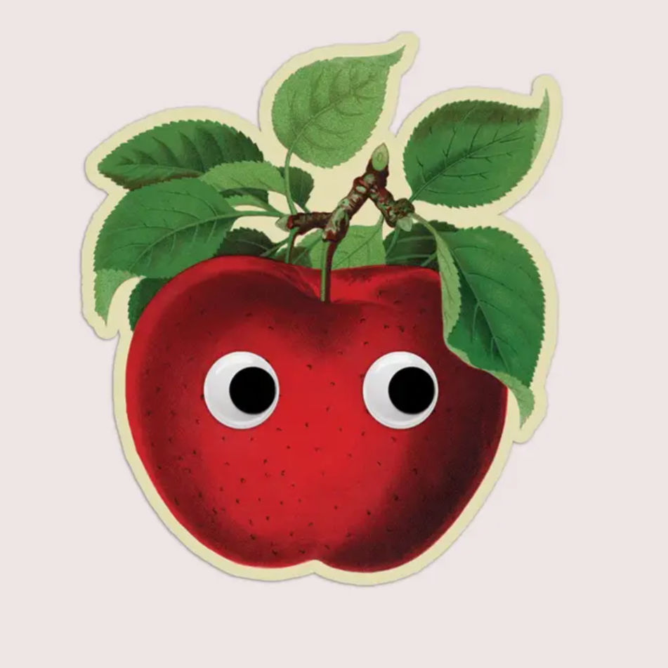 Googly Apple Vinyl Sticker