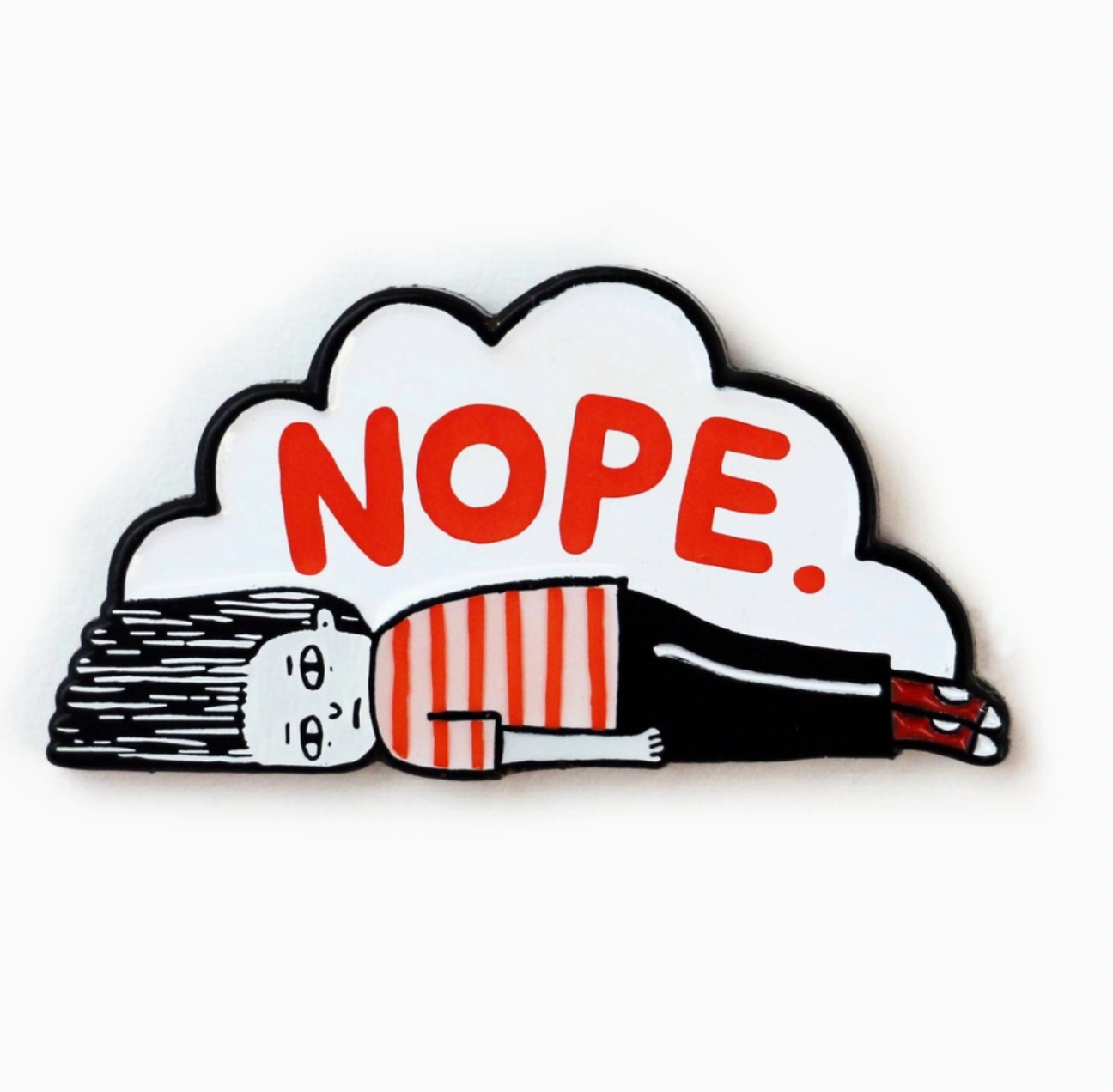 Nope Girl Enamel Pin
