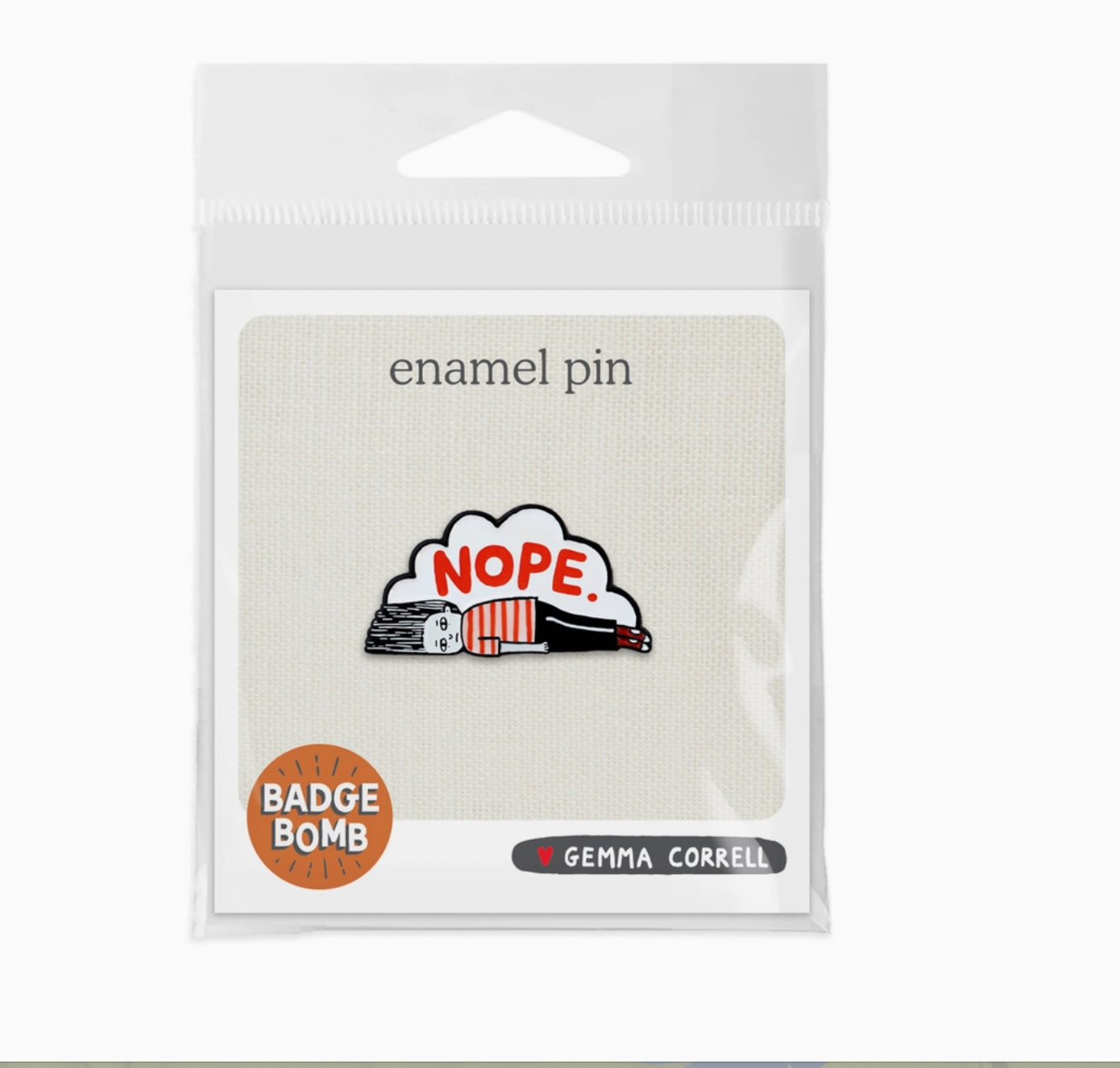 Nope Girl Enamel Pin