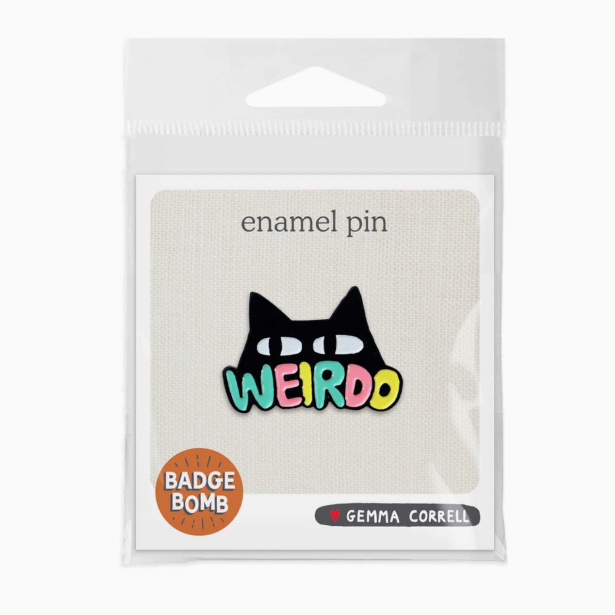 Weirdo Cat Enamel Pin