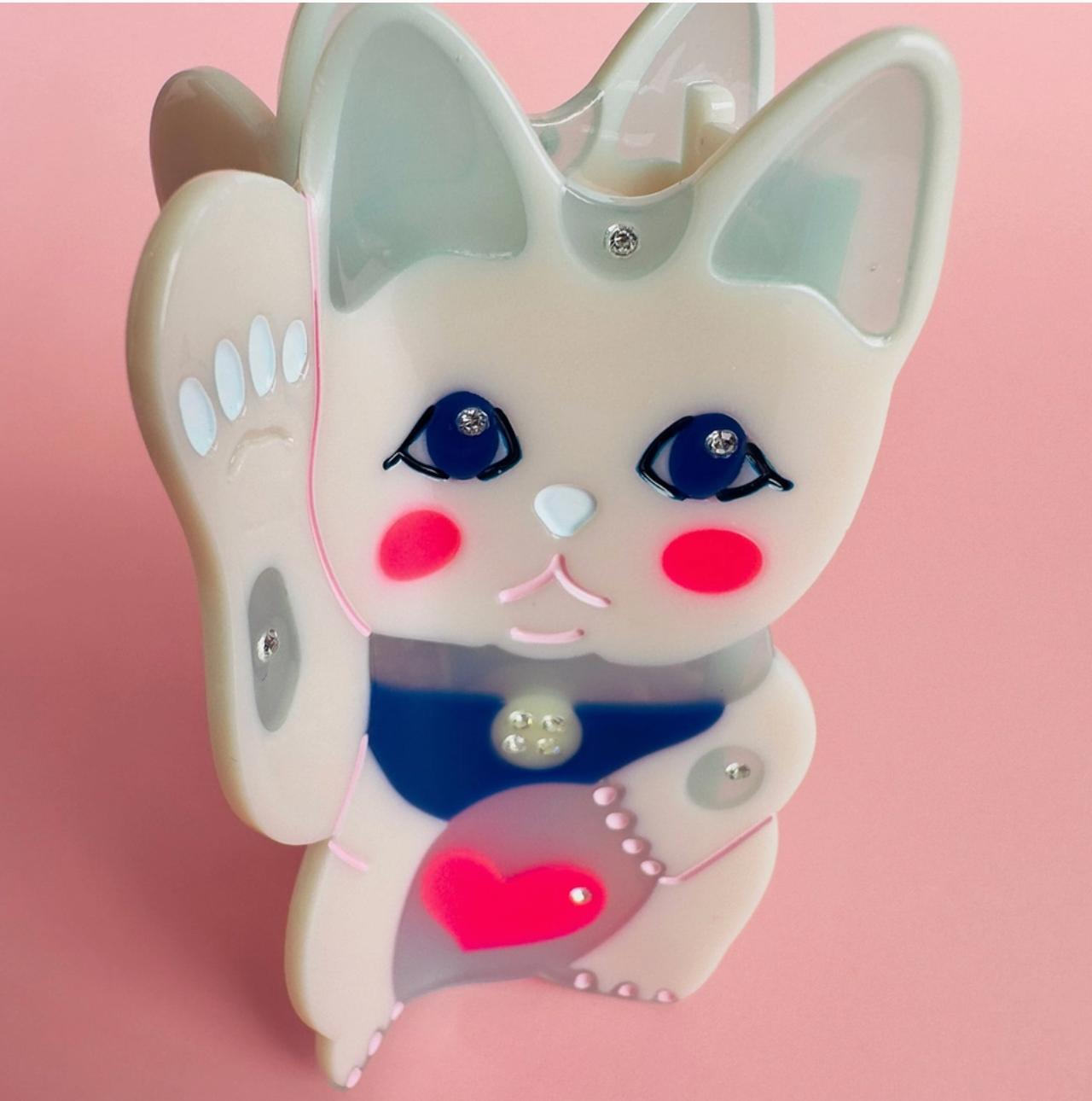 Maneki Lucky Cat - Hair Claw