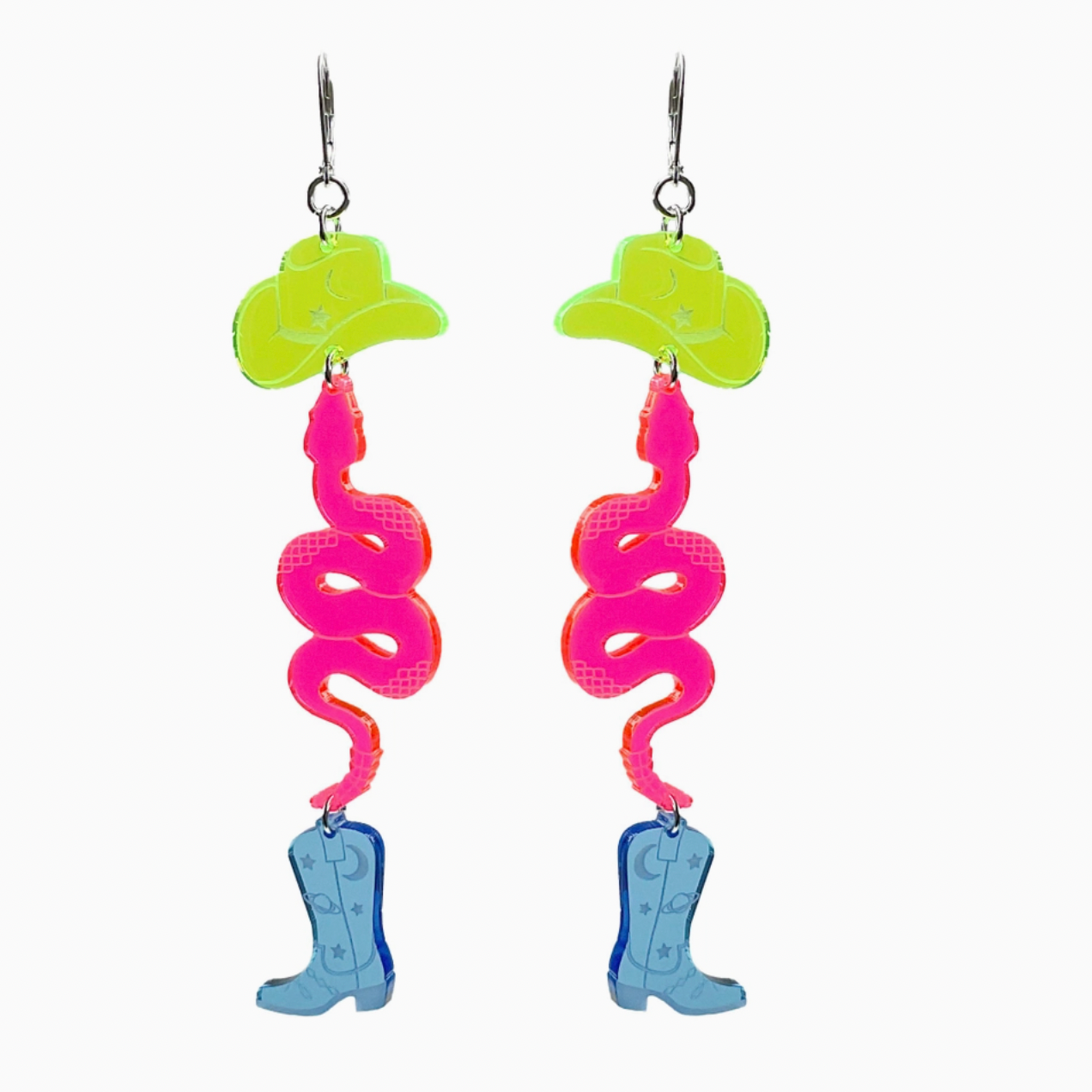 Neon Cowboy Earrings