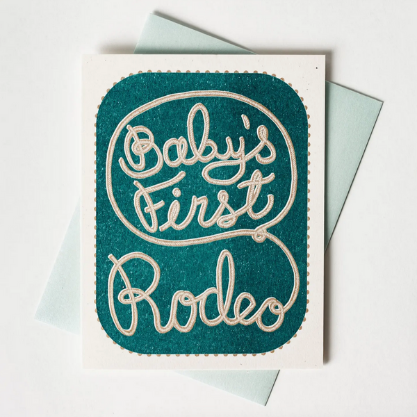 Baby's First Rodeo - Risograph Card -baby
