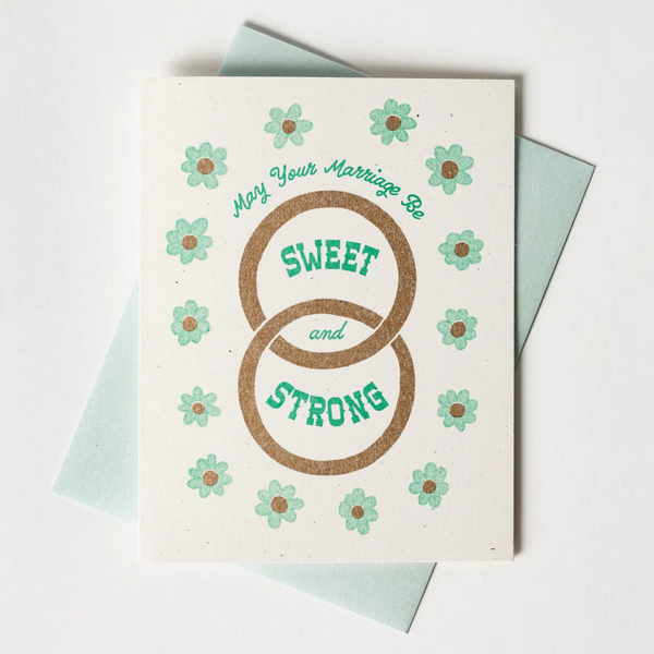 Sweet & Strong Marriage - Risograph Card -love
