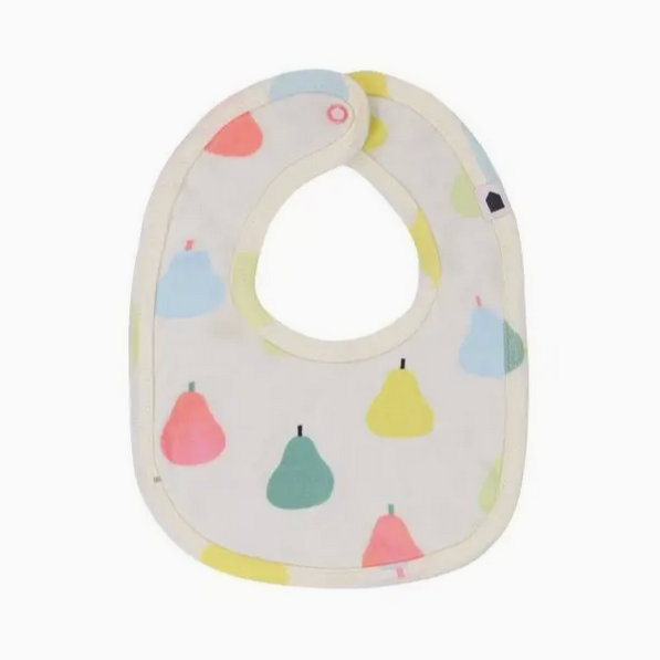 Cotton Bib -multicolor pears