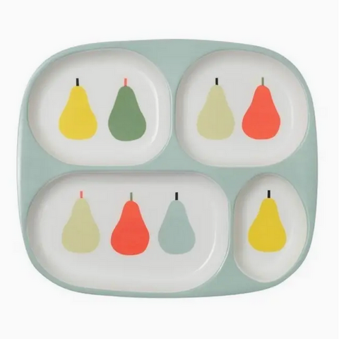 4-Compartment Serving Tray -pear 6m+